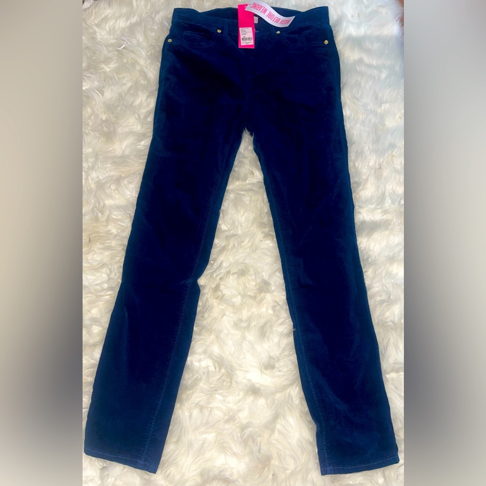 NWT Lilly Pulitzer Blue Suede Pants